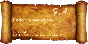 Faddi Armandina névjegykártya